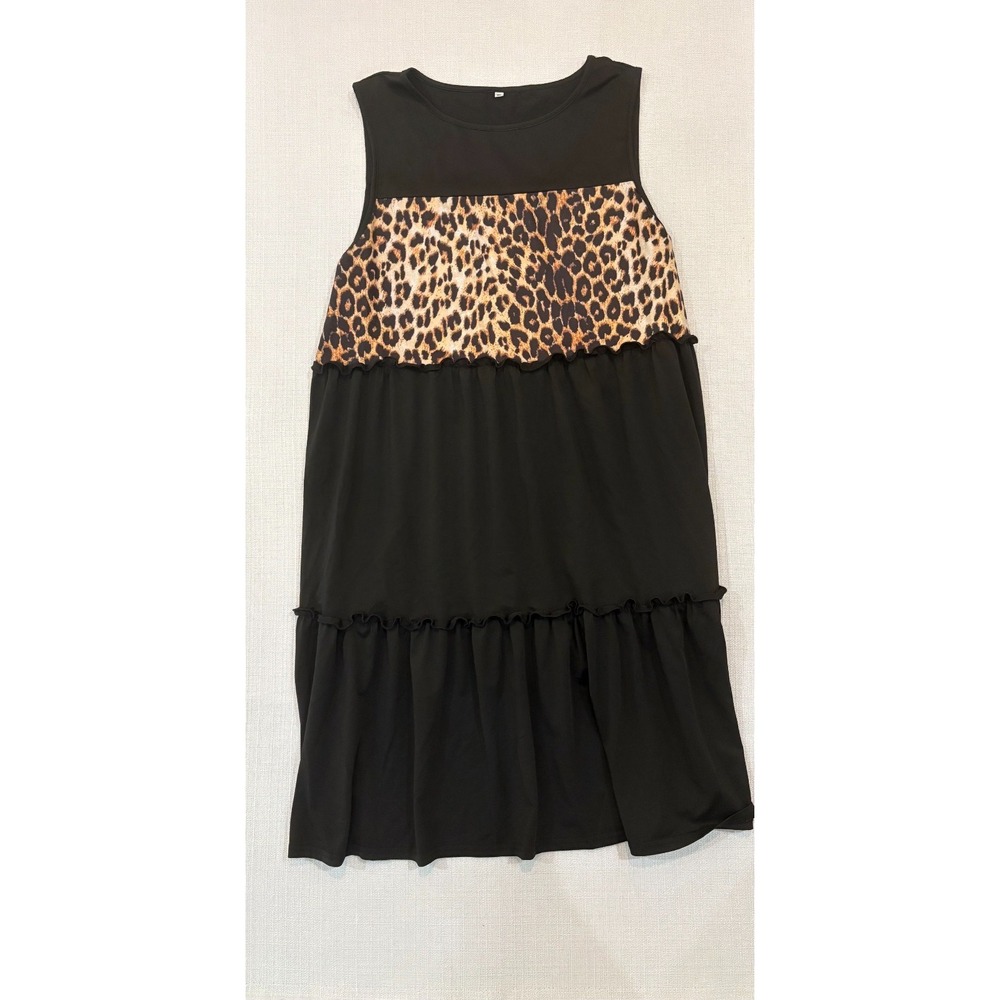 Shein XL Black/Cheetah Dress